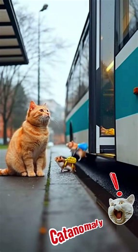 Hamsters Jump Off the Bus… Then See the Cat 😭🐱🐹 #shorts #animals #cat #funny