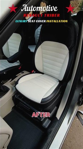 Renault Triber Premium Ice Grey & Black Seat Covers Installation✨Luxury Interior Makeover by Orchis👌