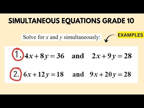 Simultaneous Equations Grade 10 I Substitution Method ( Part 2 )