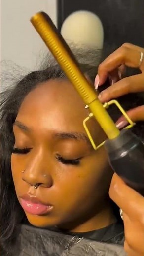 Closure install behind hairline😍#wiginstall #closureinstall #closurewig #hdlace #viral