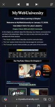 THE DIRECT PATH TO LINUX UBUNTU ( Chapter 2 Basic UNIX and LINUX Commands V2of2) #linux #pdf #ai