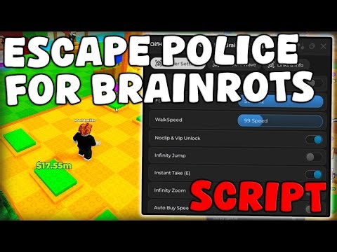 [👮NEW] Roblox Escape Police For Brainrots Script Auto Farm, Dupe, Teleport Pastebin 2026