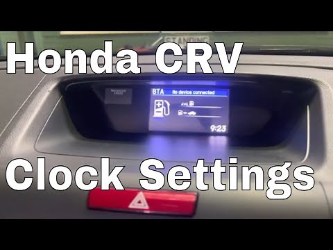 Honda CRV Clock Setting Change the Time Reset the clock.