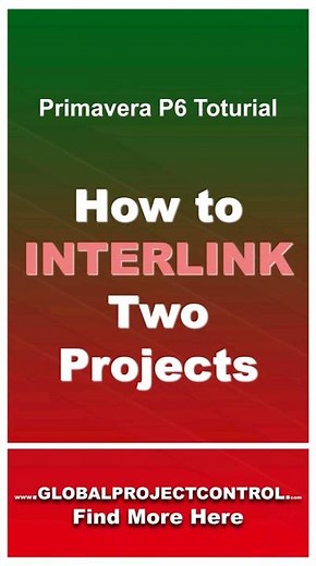 🔴 How to Interlink Two Projects in Primavera P6? #excel #primavera #primaverap6 #p6 #planning