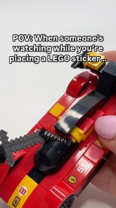 287K views · 2.4K reactions | What’s worse than placing a LEGO sticker? Correct, someone watching and waiting for you while you‘re doing this 﫠… #legostickers #legoferrari #legobrickseparator #brickseparator #anxietyhumor #legofun | trippinbricks | Facebook