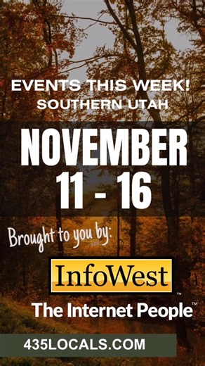 435 Locals on Instagram: "What’s happening in Southern Utah💫 ⭐️ Brought to you by @Infowest ⭐️ 11 - 20 Follow The Flag So Utah 11 - Veteran’s Day event 11 - Campfire Chat 12 - Paint & Sip 12 - Fused Glass Class 13 - Teen and Adult Oil Painting Class 14 - Harry Bertoia Foundation Open House 14 - 15 Fall Boutique Crawl 14 - 15 Be Healthy Utah 15 - Jako Wash Ride w/Triple S Motorsports 15 - ZionHD November Pancake Breakfast 15 - Brick Bunch 15 - Red Kettle Kickoff 15 - SUU Football vs Central Arka