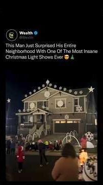 This is one of the most elaborate Christmas light setups you will ever see 🤯🎄