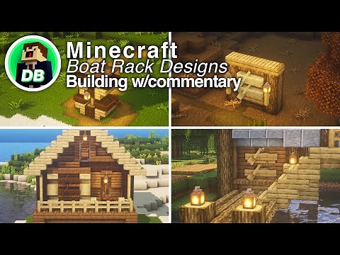 Minecraft: Creating 4 BOAT RACK Designs w/commentary!
