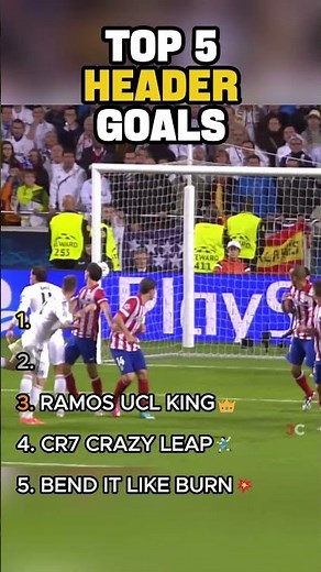 Top 5 Best Headers in Football🏆