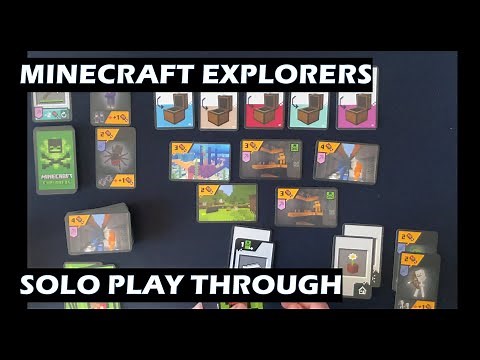 Minecraft Explorers card game solo play through