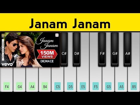 Janam Janam Piano Tutorial | Arijit Singh – Dilwale