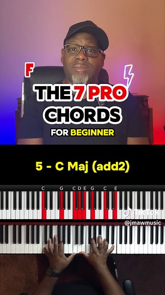 The 7 Pro Chords For Beginners | In the key of F Major | Steal these 7 advanced chords and watch your playing go from basic to pro instantly. . . . . #piano #pianolessons #pianotutorial #beginnerpianolessons #gospelpiano #gospelmusicians #gospelchords #beginnergospelchords