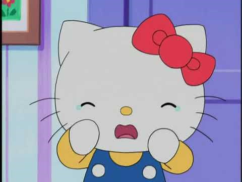 Hello Kitty is crying saying sorry
