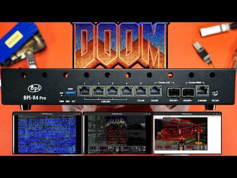 DOOMing a Banana Pi R4 Pro Router Using ASCII & Sixels