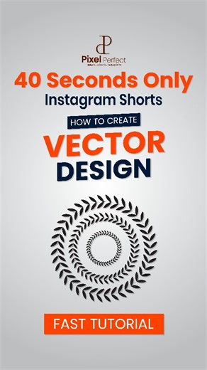 Pixel Perfect on Instagram: "Amazing Vector Design in 40 Seconds | Adobe Illustrator | #adobeillustrator #illustratortutorial #vectordesign #graphicdesign #DesignReels"