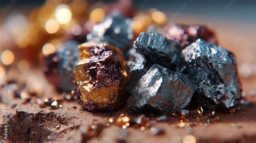 Untamed Minerals: A collection of raw, unrefined mineral specimens sparkles, their jagged forms and shimmering surfaces telling stories of the earth's untold treasures.