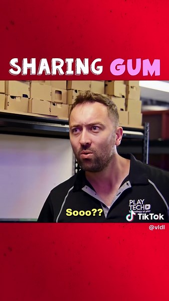 Sharing gum... (but it's Alan's 😏) | gum