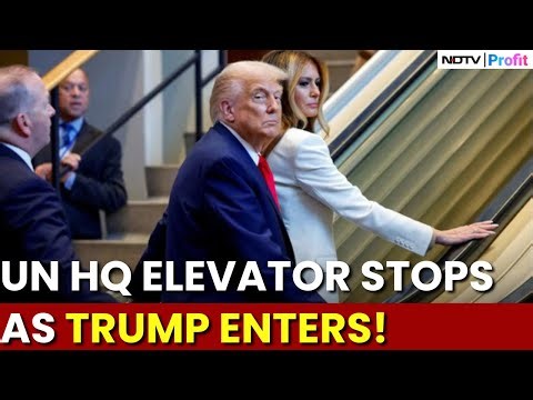 Watch: UN HQ's Elevator Stops Abruptly As Trump & Melania Step On It | United Nations