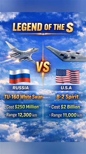 Tu-160 vs B-1B - Speed, Payload, and Power Compared#shorts
