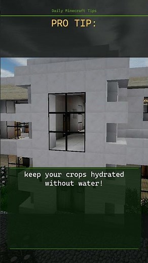 Minecraft tip: keep your crops hydrated without water! 🌾