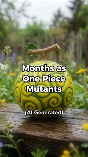 AI Draws Months as One Piece Devil Fruits Part - 1