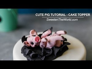 Cute Pig Fondant Tutorial - Cake Topper