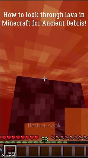 How to see under lava in Minecraft for Netherite!