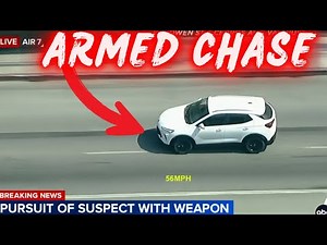 ARMED! Live Police Chase! Stolen Car Fleeing in Los Angeles