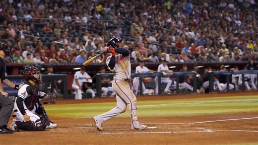 Field view of Albies' home run