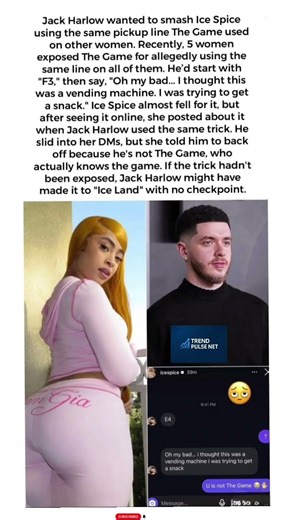 Jack Harlow vs The Game: Ice Spice’s DM Drama Exposed!#fyp