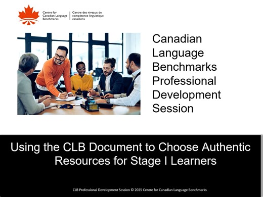 ENG_Using the CLB Document to Choose Authentic Resources