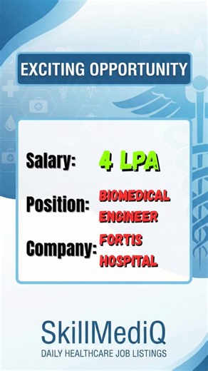 Biomedical Engineer Job Opening ! #biomedicalengineering #job #india