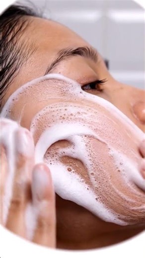 ASMR Foam Cleanser Massage #skincare #shorts