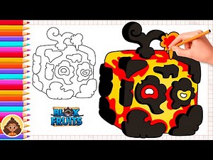How to Draw Magma Fruit | from Blox Fruits