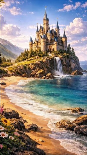 Seaside Fantasy Castle 🌊 Relaxing Ocean & Fantasy Ambience