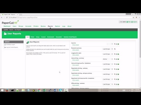 How to generate printing reports with PaperCut MF and PaperCut NG