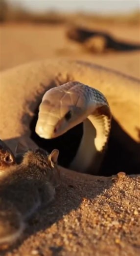 GENIUS DESERT MONITOR LIZARD TRICK: How It Uses a DEAD MOUSE to Catch a Snake! 🦎🧠🐍