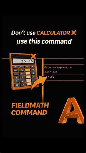 Stop Using Calculator ❌ Use FIELDMATH Instead 🚀- #visioncadstudio #autocad