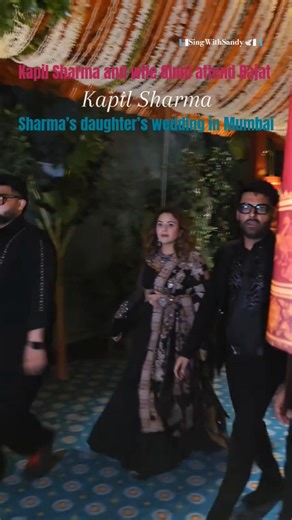 Kapil Sharma and wife Ginni attend Rajat Sharma’s daughter’s wedding in Mumbai #shorts #kapilsharma