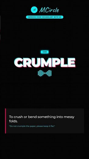 Learn English: What is Crumple? | Vocabulary Shorts