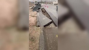 Bridge collapses following record-breaking rain in Southern California