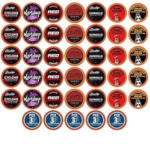 Best of the Best Pods, Variety Pack for Keurig K Cup Brewers, - Strong and Regular Coffee Lovers, Great Gift - 5 Cups of Each, High Caffeine Coffee, 40 Count