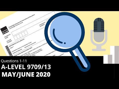 A-Level Pure Mathematics May June 2020 Paper 13 9709/13