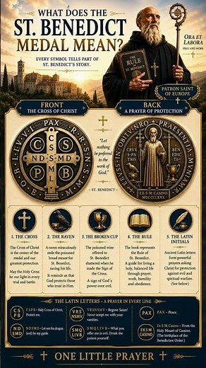 What Does the St. Benedict Medal Mean? | Every Symbol Explained ✝️
