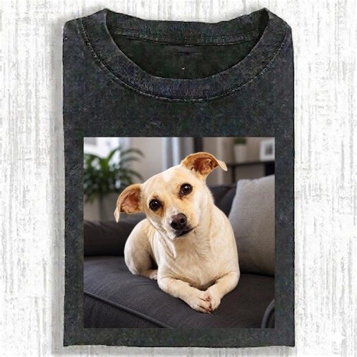 Cute Dog Comfort Colors Shirt, Dog Portrait Graphic Tee, Funny Dog Lover T-shirt, Pet Lover Gift, Cute Animal Washed Shirt - Etsy