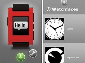 La Pebble Watch a son application