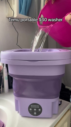 Testing out my new portable washer #portablewasher #temureview #temuportablewasher #honestreviews #temuhonestreview