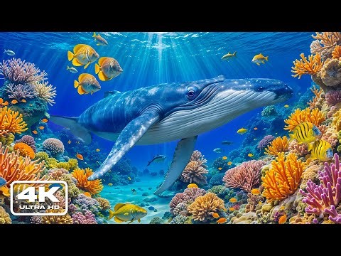Spectacular 4K Ocean Adventure - Dive Into The Beauty of Marine Life with Peaceful Sounds for Sleep