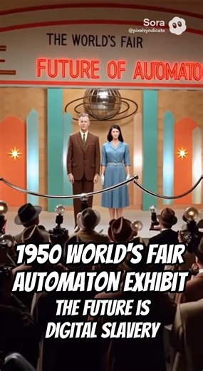 Automaton Presentation - 1950 Worlds Fair - The world has changed. #cameo #sora2 #electronicslave