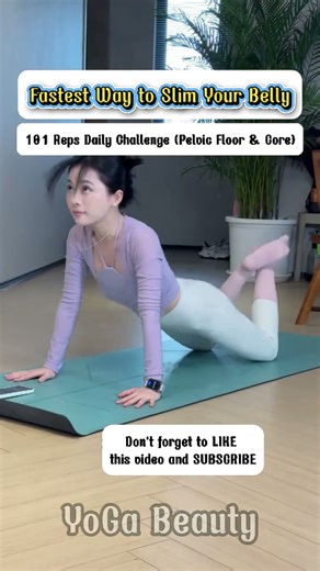 Fastest Way to Slim Your Belly! 🔥 101 Reps Daily Challenge (Pelvic Floor & Core)